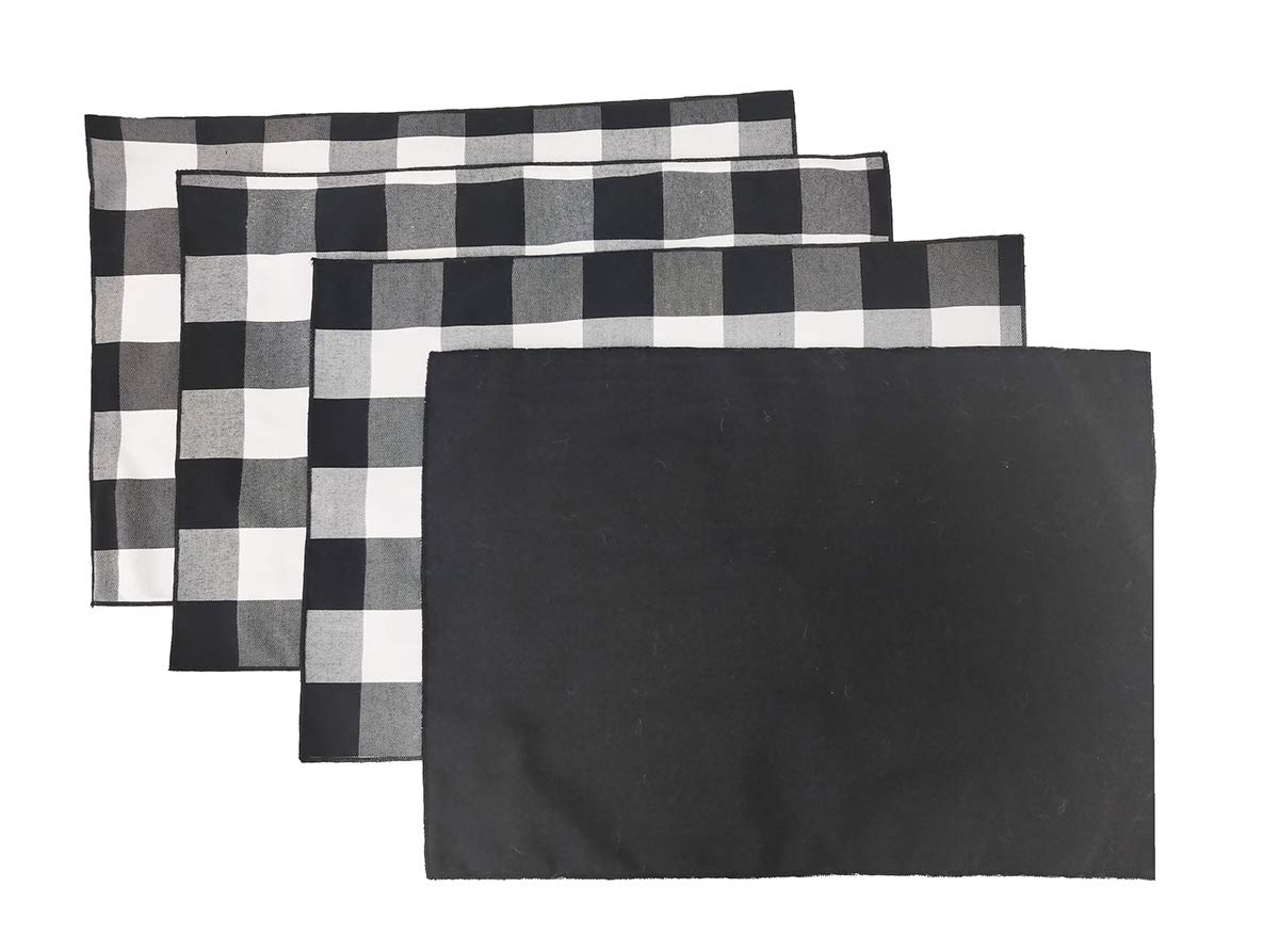 Fennco Styles Buffalo Check Double Layers Reversible Placemats 14