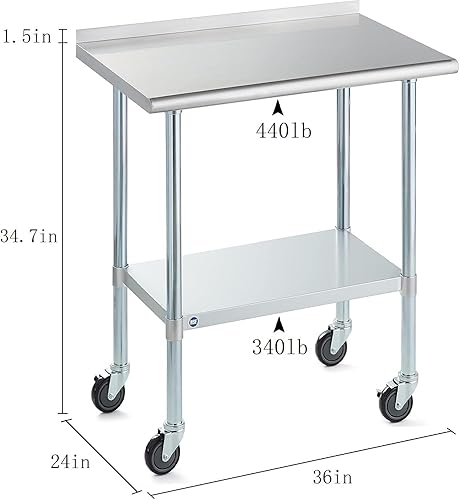 Miniatura 3 de Rockpoint - Mesas y sillas de cocina, 36x24x38.4 pulgadas, color plateado, HX2021-31