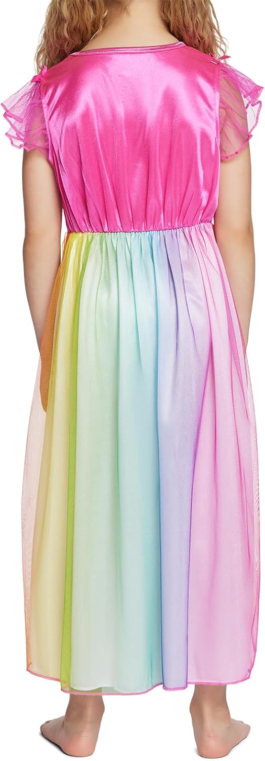 Disney Girls' Princess Dress Nightgown, Fantasy Gown, Soft & Cute Pajamas for Kids - Image 4