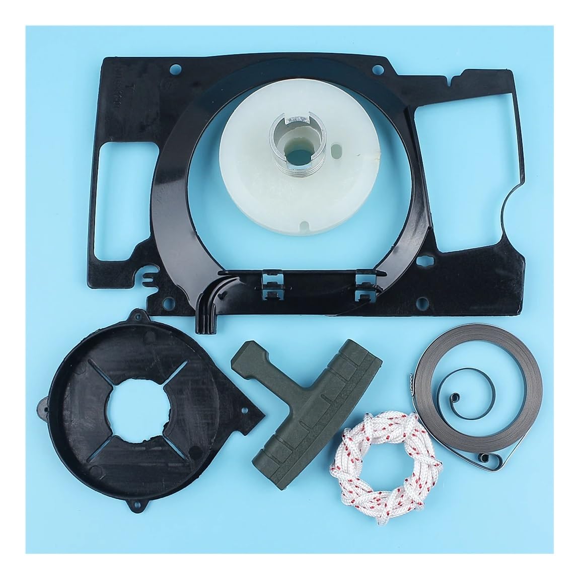 Recoil Starter Pulley Spring Handle Grip Rope Flywheel Conductor Kit for Husqvar 61 268 272 XP Chainsaw