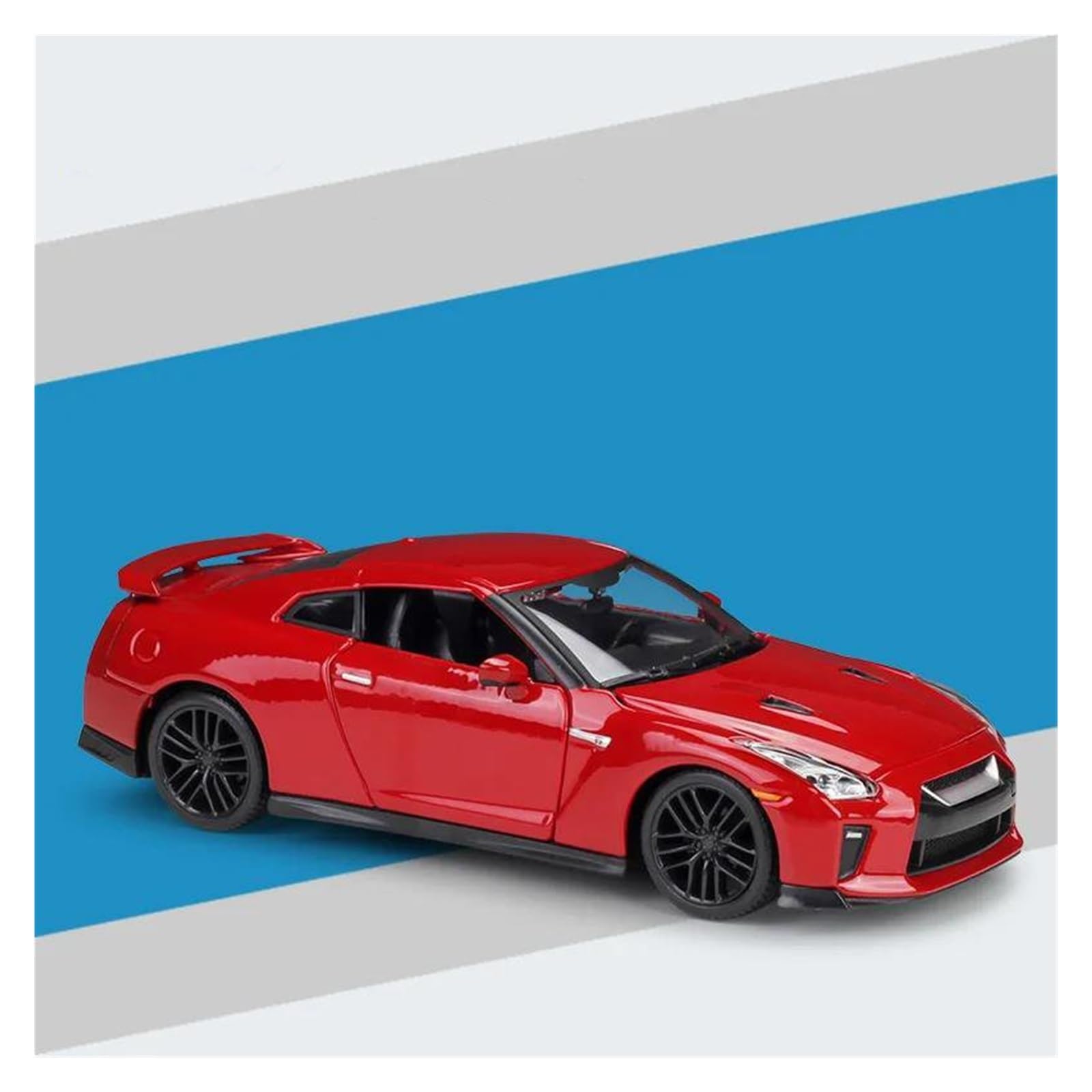 BANKOTO Diecast Car 1:24 For Nissan For GTR 2017 Car Alloy Diecast Model Collection Collectible Model(Red)