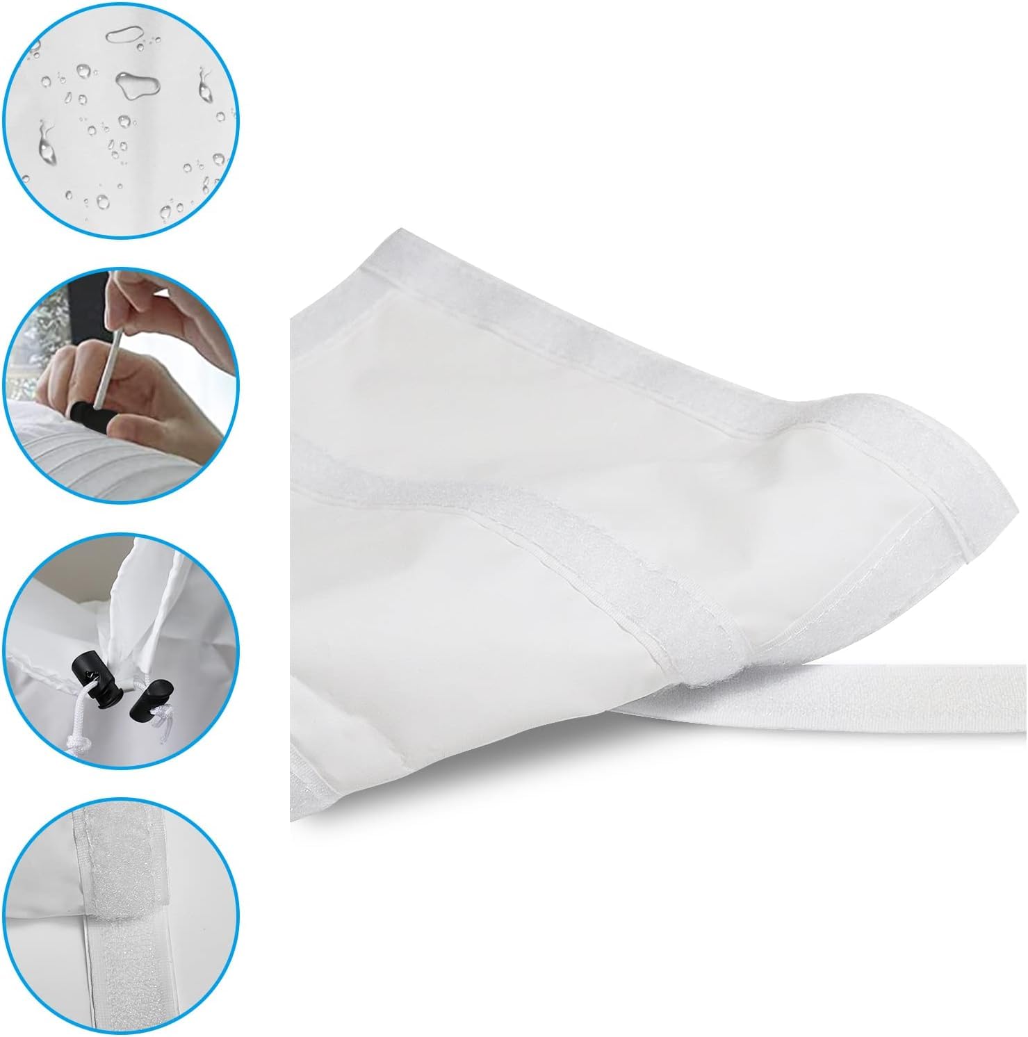 Landrip Kit de sellado de ventana de aire acondicionado, kit de sellado de ventana para aire acondicionado portátil, protección de intercambio de aire, 500 x 45 cm