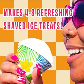 Hawaiian Shaved Ice Pina Colada Syrup - Nut Soy Dairy Free - Flavor Fluffy & Crunchy Snow Cone - Shelf Stable - Makes 8 Servings - 16 ounces