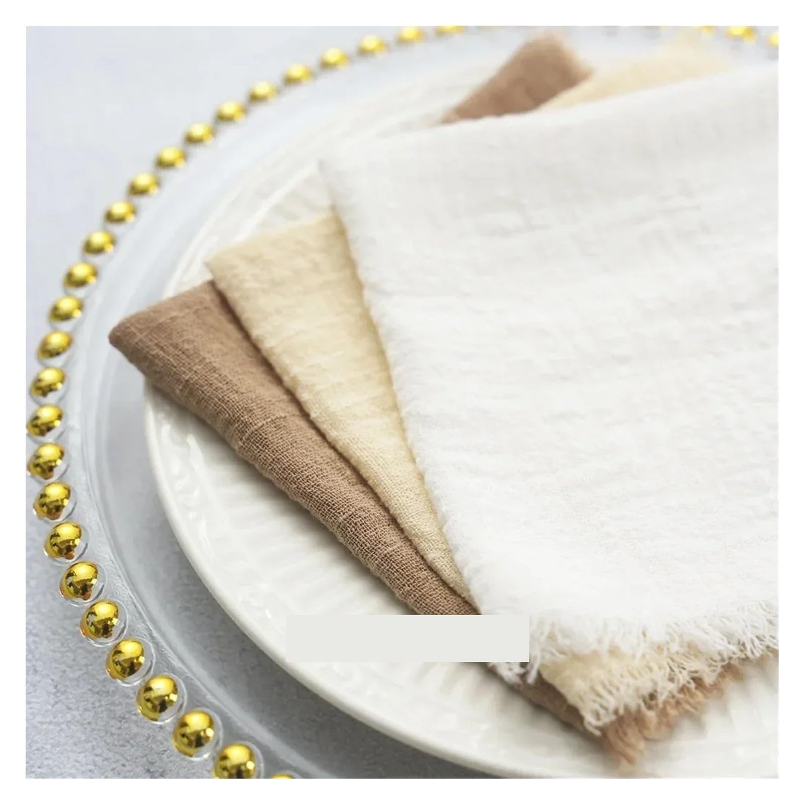 Serviettes de Table Lin 24 Serviettes en Tissu 32 x cm