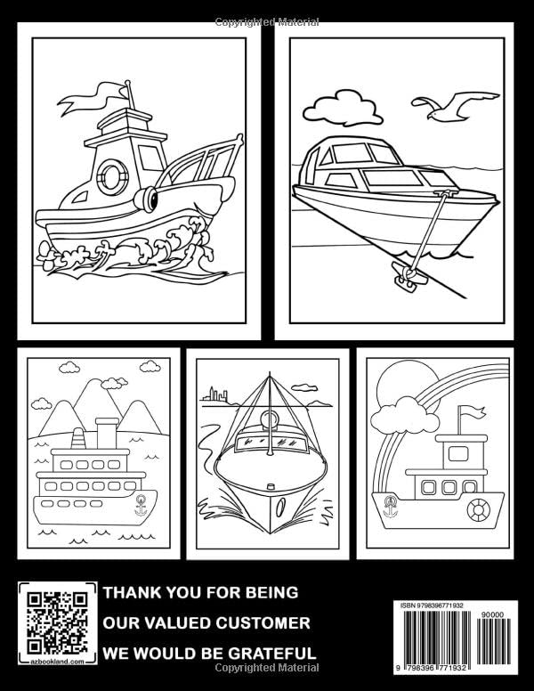 Ships and Boats Coloring Book For Kids Ages 8-12: Maritime Marvels Captivating Coloring Pages of Historical and Modern Ships to Drawing for Kids 8 12 | Birthday Gifts | To Creativity | Stress Relief image 3