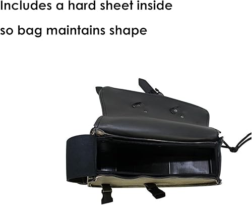 Miniatura 2 de GARGOYLE BELLS Bolsas de cuero para sillín de motocicleta, bolsa de brazo oscilante para softails y helicópteros, bolsas de equipaje de motocicleta,