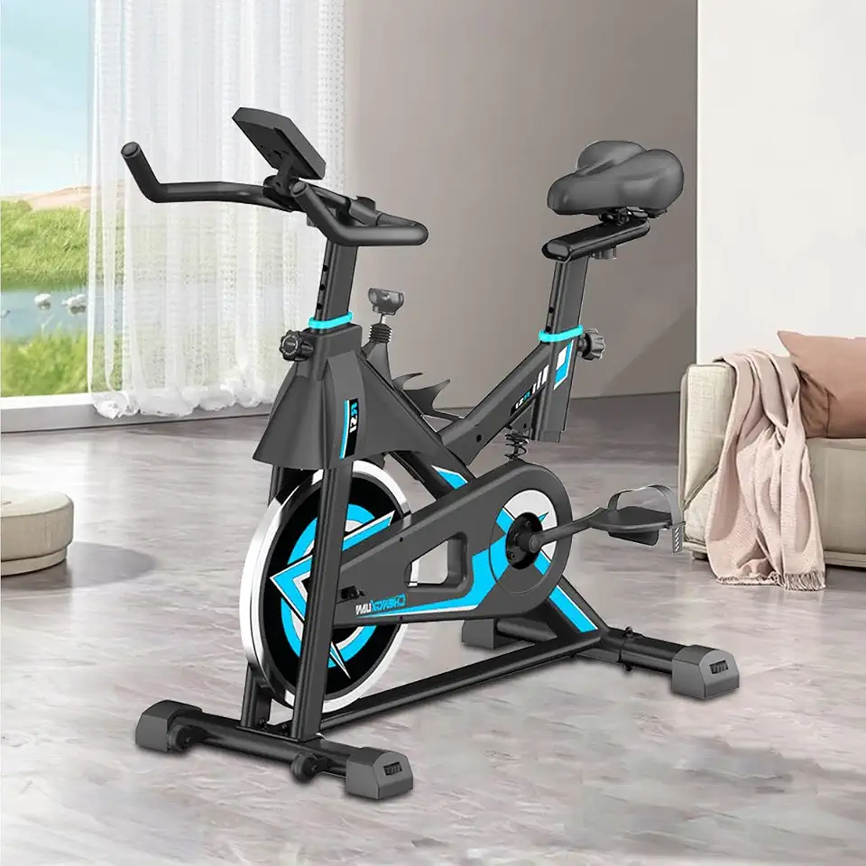 Bicicleta Ergométrica Magnética Profissional com Monitor Digital, Selim Confortável e Suporte para Tablet