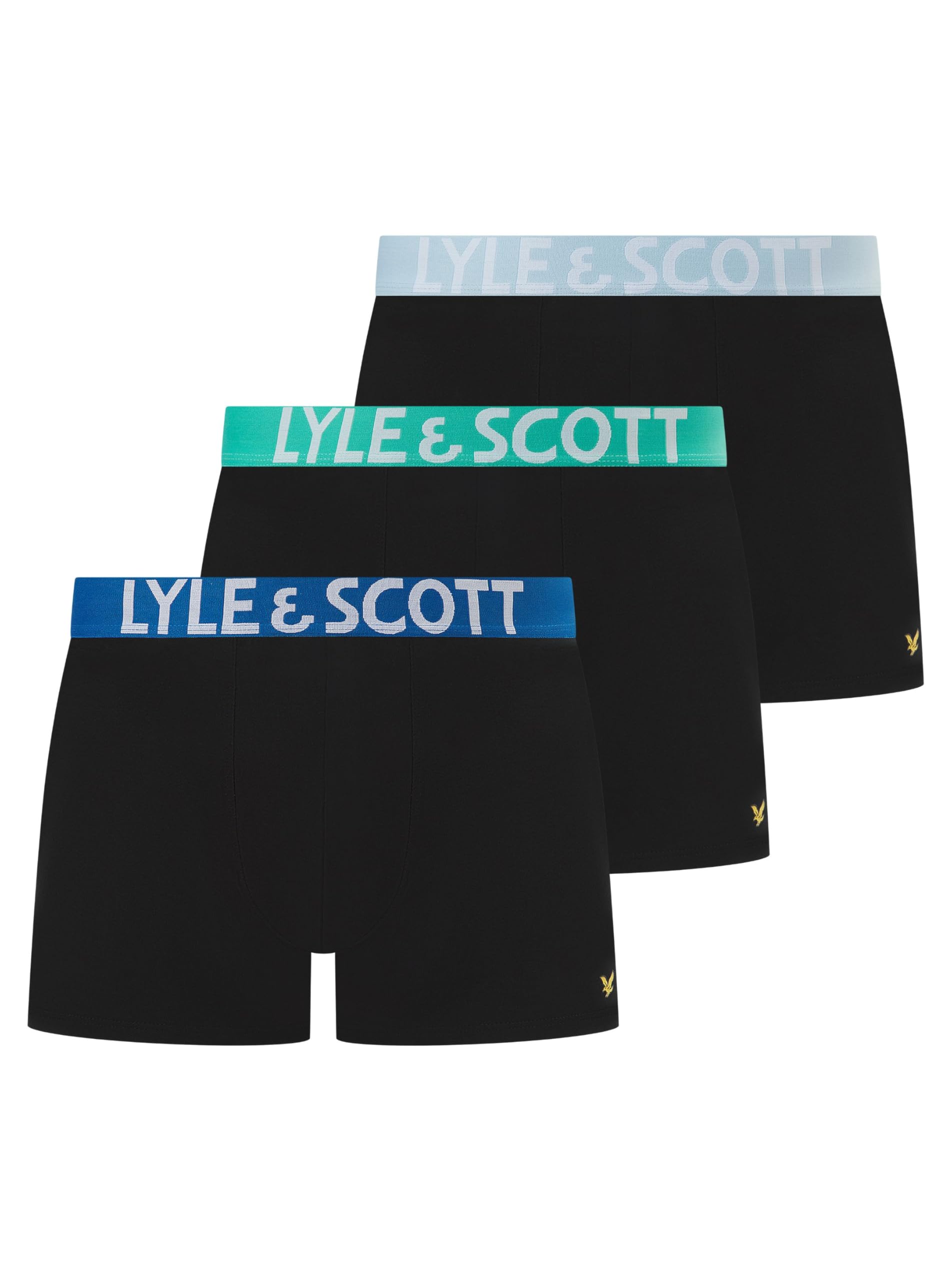Lyle & Scott Daniel 3 Pack Black Boxers Small (Black)