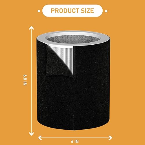 Miniatura 6 de H-PF400 Kit de repuesto de filtro HEPA compatible con purificador de aire de torre cilíndrica H-HF400-VP H-PF400 Hunter HP400, 1 filtro HEPA + 4