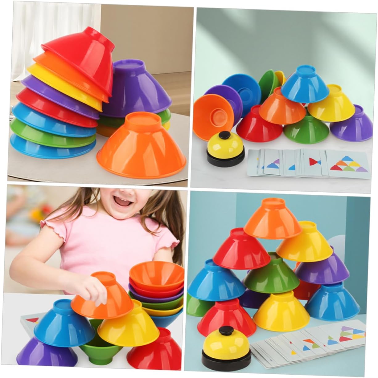 BESPORTBLE 1set Shape Matching Stacking Cups Game for Boys and Girls Educational Playset for Toddlers Enhancing Recognition and Coordination Skills Fun and Engaging Toy for Preschool Learning