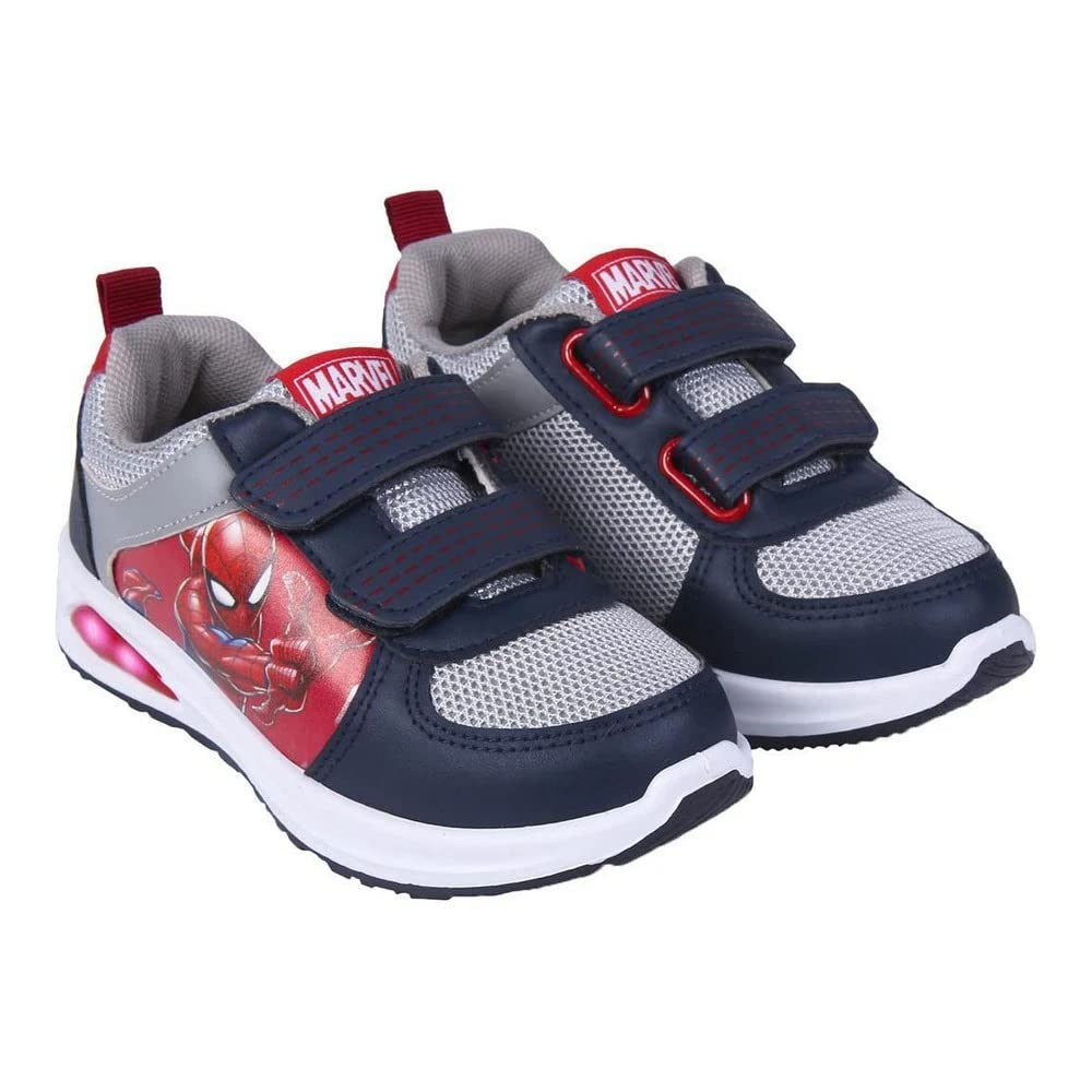 CERDÁ Deportiva Suela PVC con Luces Spiderman, Zapatillas, Red, 30 EU
