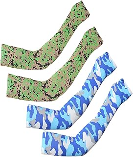 Yardenfun 2 Pares De Mangas De Seda De Gelo Mangas De Braço De Proteção UV Mangas De Braço Camuflagem Manga De Proteção Solar De Braço UV Manga De Braço Anti-Uv Manga De Proteção UV Manga