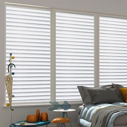 Miniatura 2 de Película para ventana con patrón de persianas, película de privacidad esmerilada para ventana, calcomanías decorativas de vinilo para ventana,