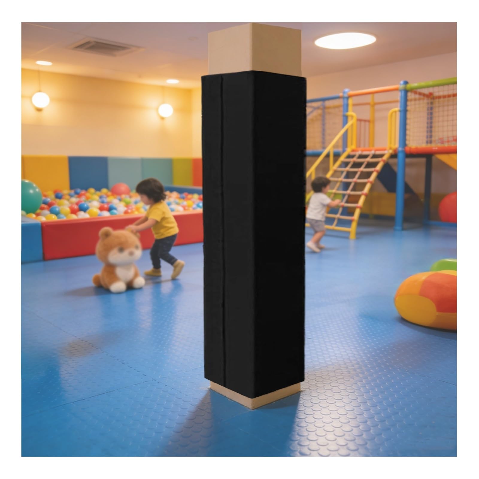 Acolchado de espuma resistente a la intemperie para bastones de baloncesto, cojines de columna absorbentes de impactos para protección de gimnasio y sótano, solución de acolchado segura y duradera
