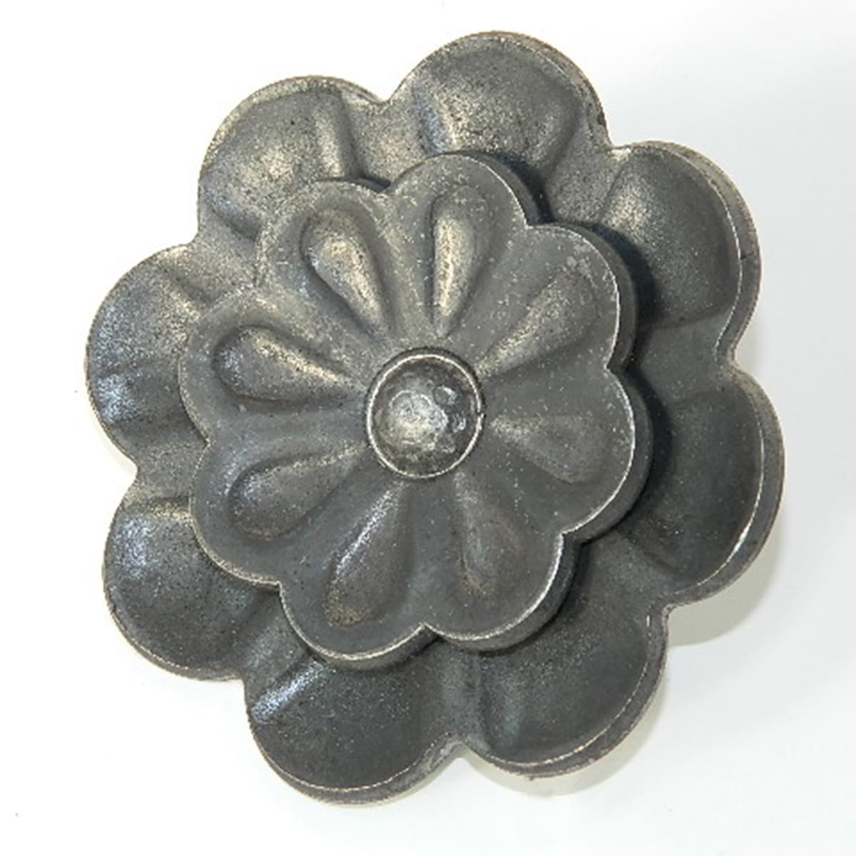 Fiore decorativo in ferro battuto Ø 95 mm spessore 4 mm Set 2 pezzi Made in Italy