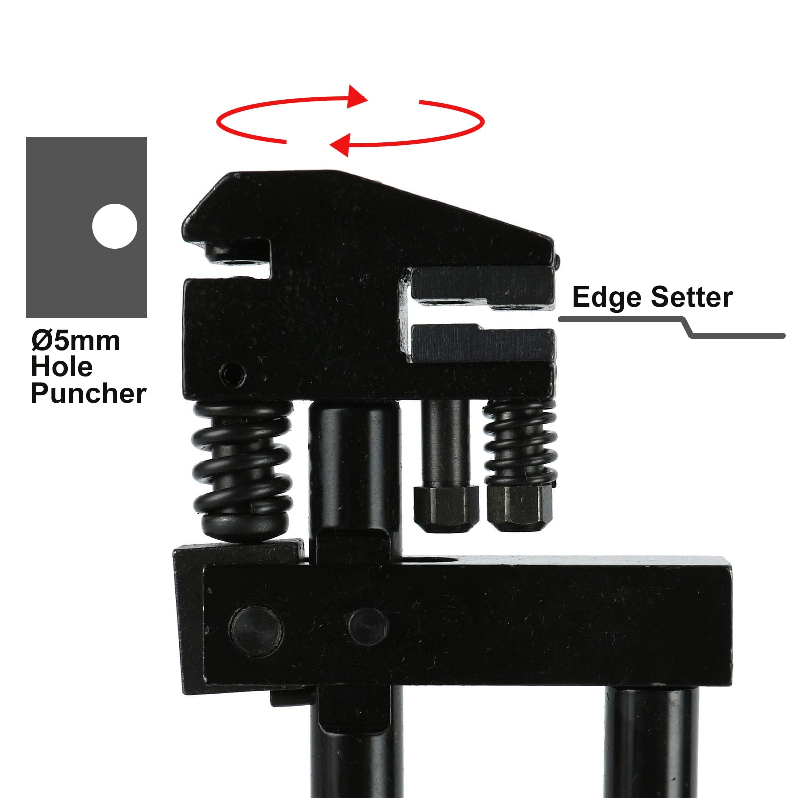FreeTec 2 en 1 Pince à Soyer et à Poinçonner, Ø5 mm Pince à Poinçonner Metal, Pinces à Sertir Pinces à Soyer la Tôle pour Réparation de Carrosserie (Noir)