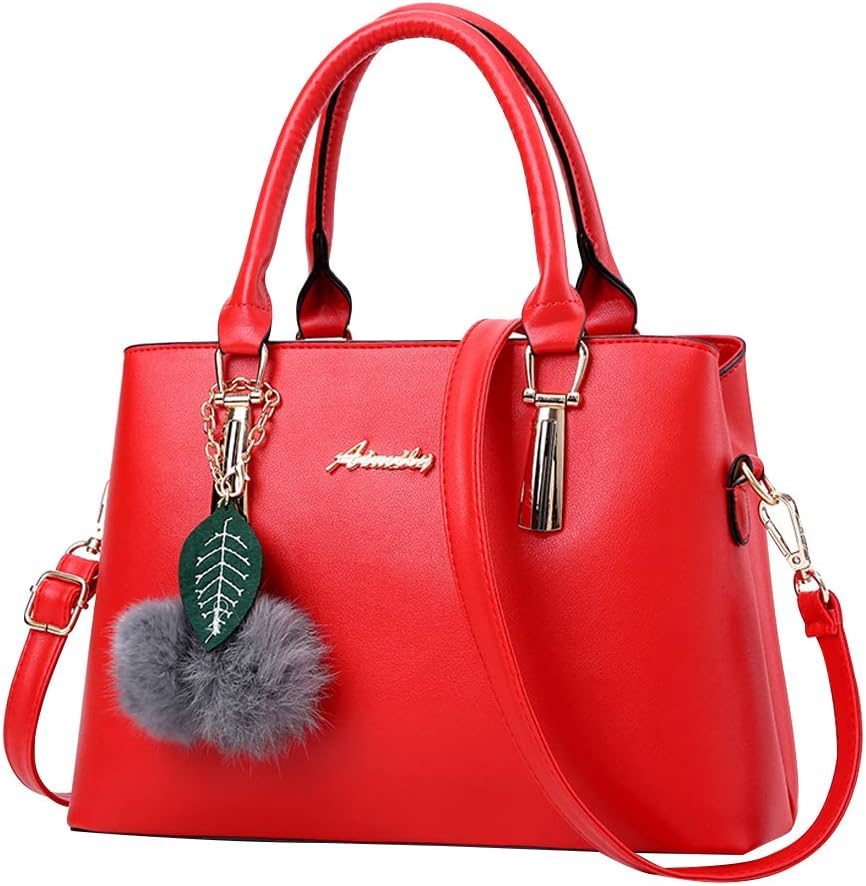 Casual Handbags Over Shoulder for Women Fashion Top-Handle Bags Crossbody Bags Messenger Bags Handbags with Pompom