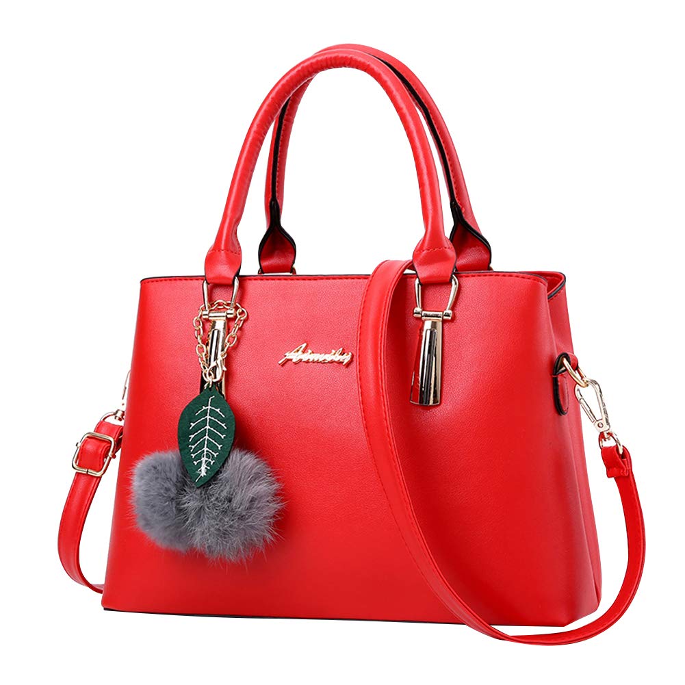Casual Handbags Over Shoulder for Women Fashion Top-Handle Bags Crossbody Bags Messenger Bags Handbags with Pompom