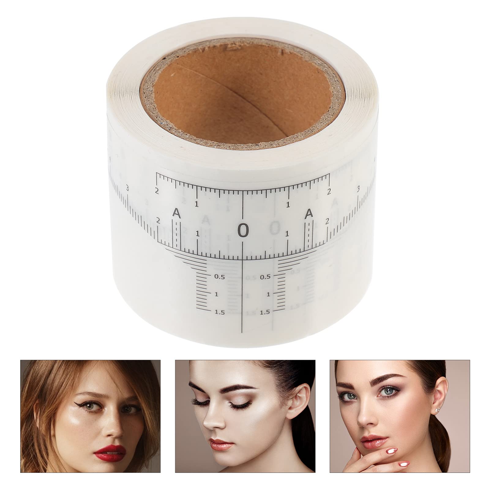 FRCOLOR 5rotoli Righello Per Sopracciglia Riutilizzabile Strumento Di Misura Flessibile Per Trucco Con Etichette Per Disegnare Sopracciglia Accessorio Di Bellezza Per Principianti e