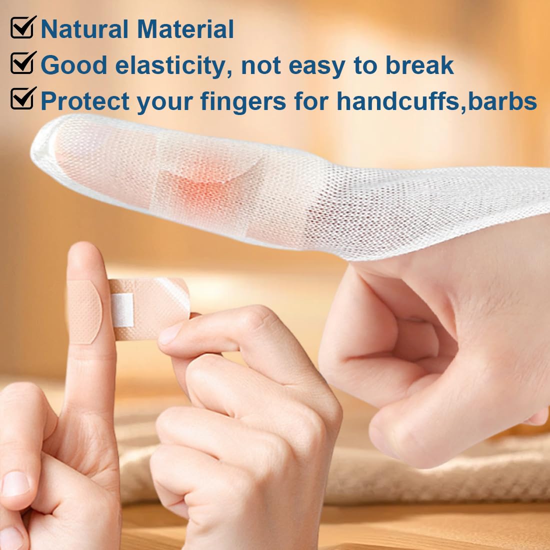 8 Pièces Pansement Doigt, Bandage Tubulaire Doigt Élastique, Doigt Respirant Protege Doigt Pour Premiers Secours, pour Protection Contre les Blessures Aux Doigts