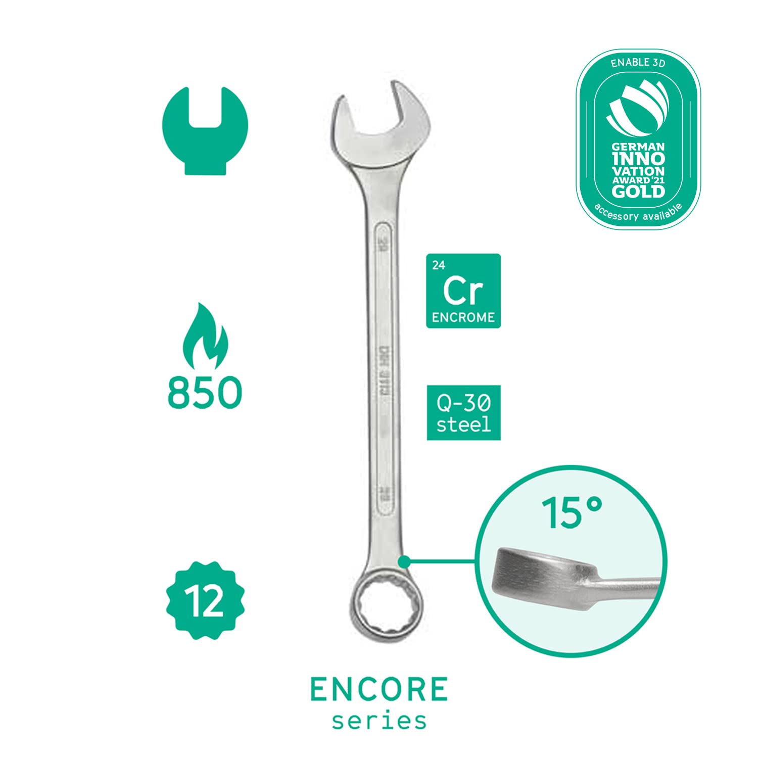 Set chiavi con forchetta e anello da 26 pezzi 6-32 mm | WIESMANN 80270 | set chiavi per viti con supporto per trasporto