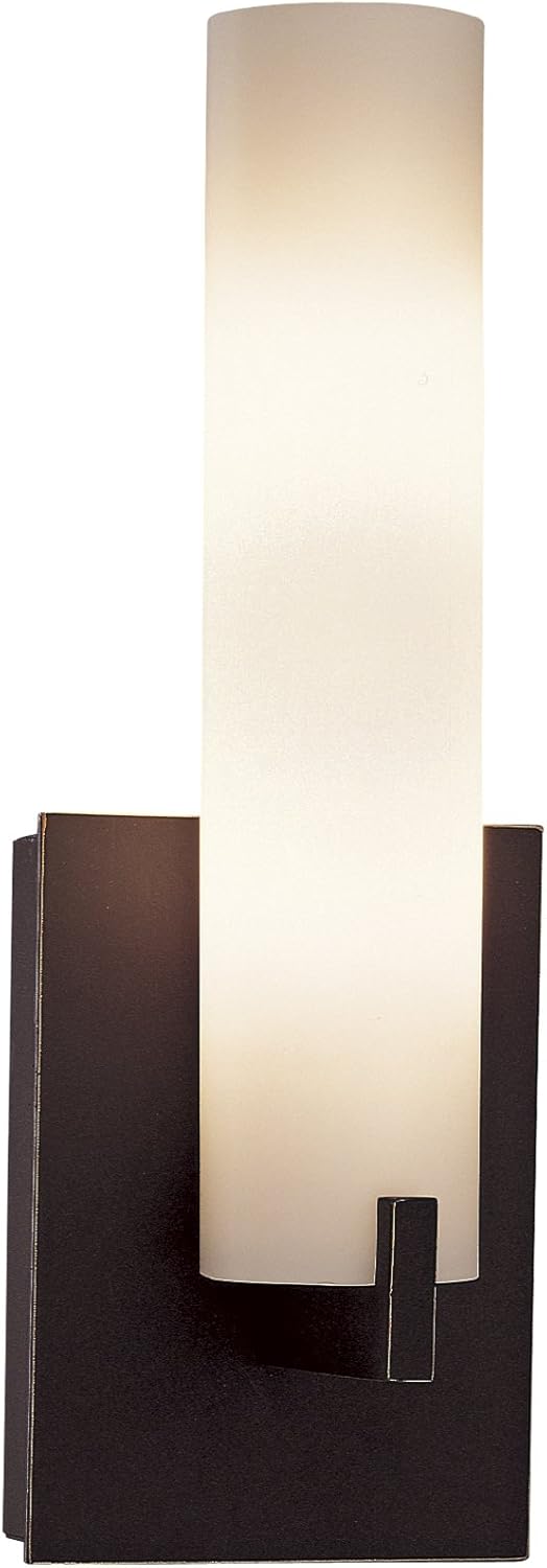 GEORGE KOVACS P5040-37B Tube Wall Sconce, 2-Light, 120 Total Watts, 13.25-in H x 4.75-in W, Dark Restoration Bronze
