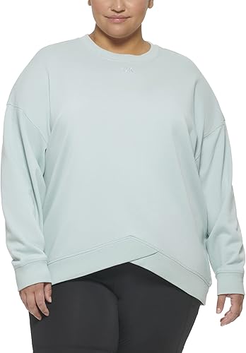 Vista 2 de Calvin Klein Performance womens Active Chevron Hem Drop Shoulder PulloverPullover Sweater