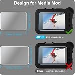 FitStill 8PCS Screen Protector for Go Pro Hero 12/11/10/9 Black Media Mod Ultra Tempered Glass Protective Foils with Lens Cover Action Camera Accessories Kit
