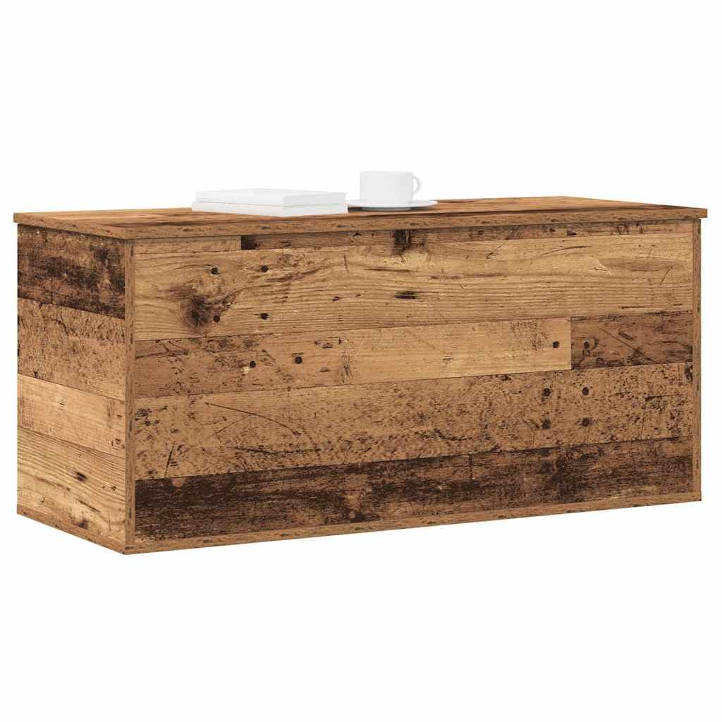 vidaXL Storage Box Old wood 100 x 42 x 46 cm Engineered Wood, Living Room Storage, Rectangular Chest, Modern Organizer Box, Ample Space, Home Solution, Clutter-Free Utility
