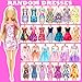 138 Pcs Doll Clothes and Accessories, 5 Wedding Gowns 9 Fashion Dresses 3 Tops 3 Pants 3 Bikini Swimsuits 20 Shoes for 11.5 inch Doll Christmas Stocking Stuffers Girls Gift Age 5-7 8-10