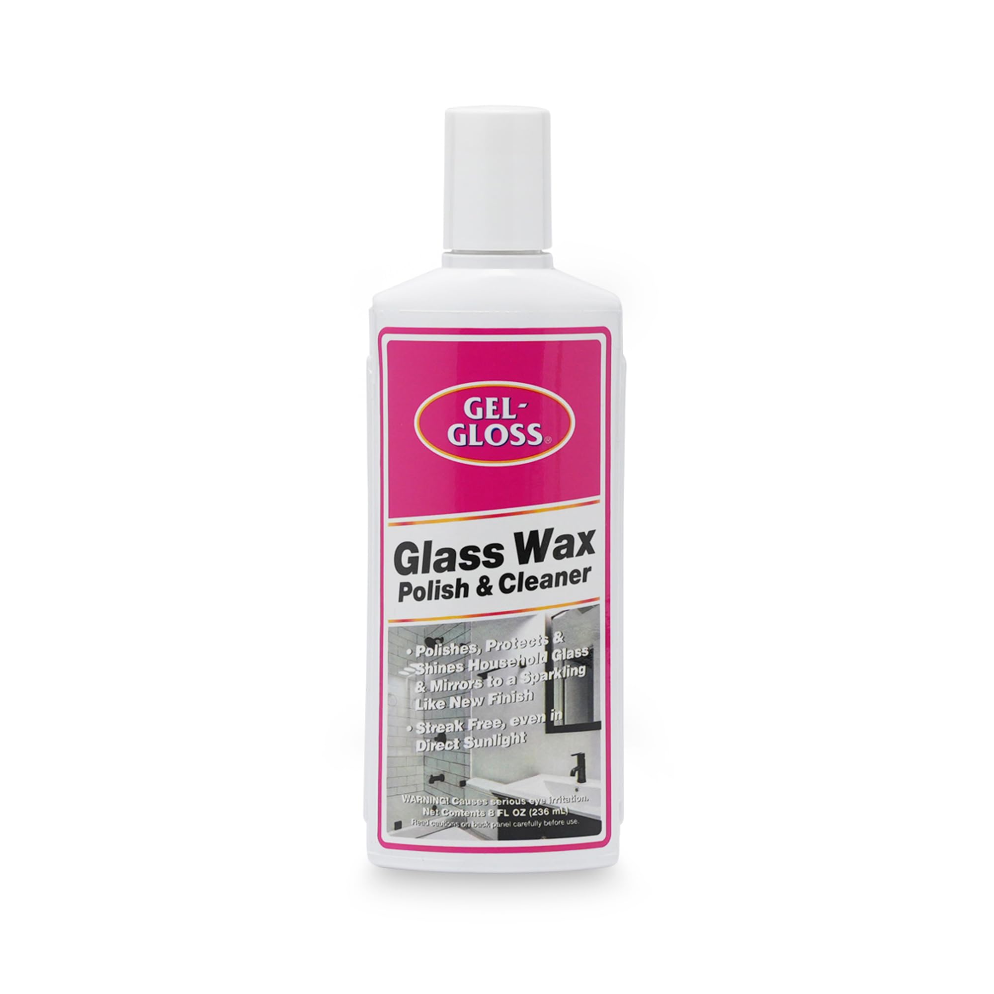 Gel-Gloss No Streek Glass Wax Polish, 8 Fluid Ounces
