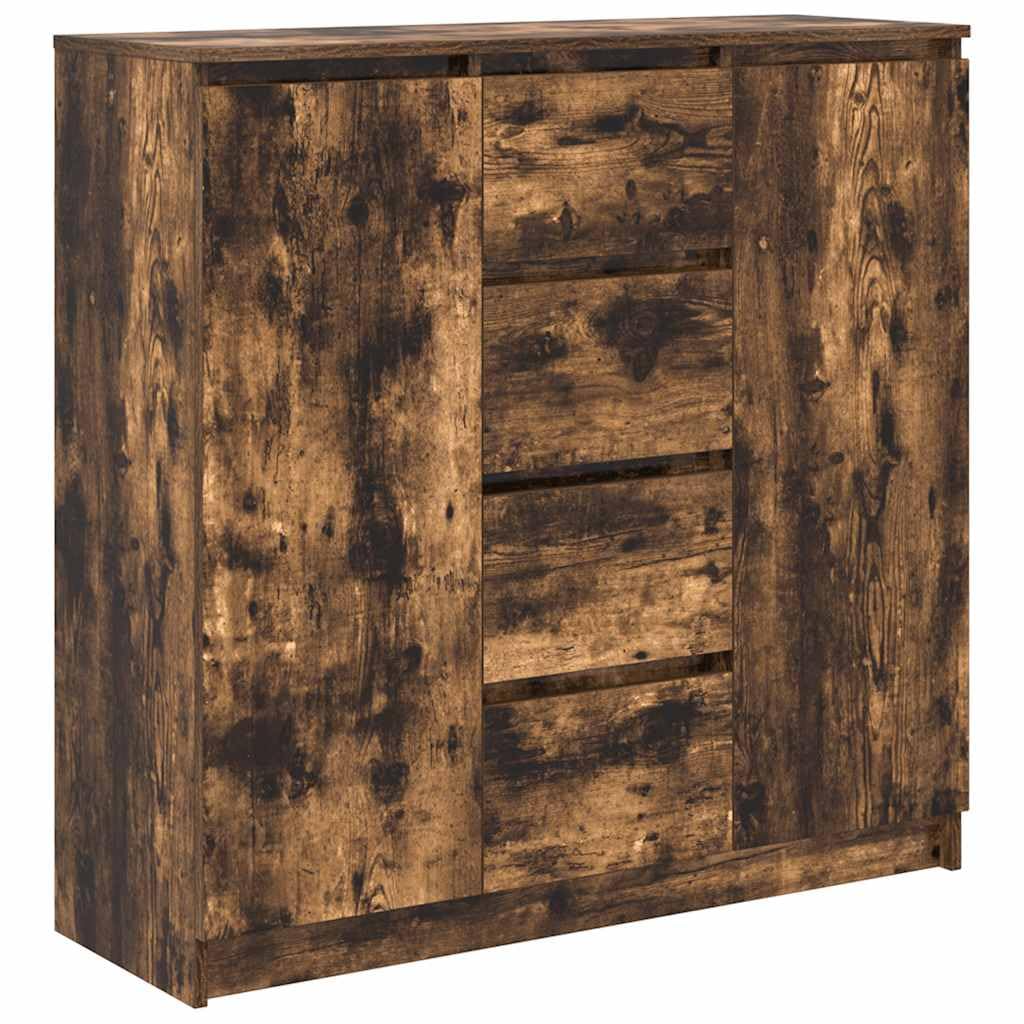 vidaXL Sideboard with Drawers Smoked Oak 100.5x35x98.5 cm Engineered Wood