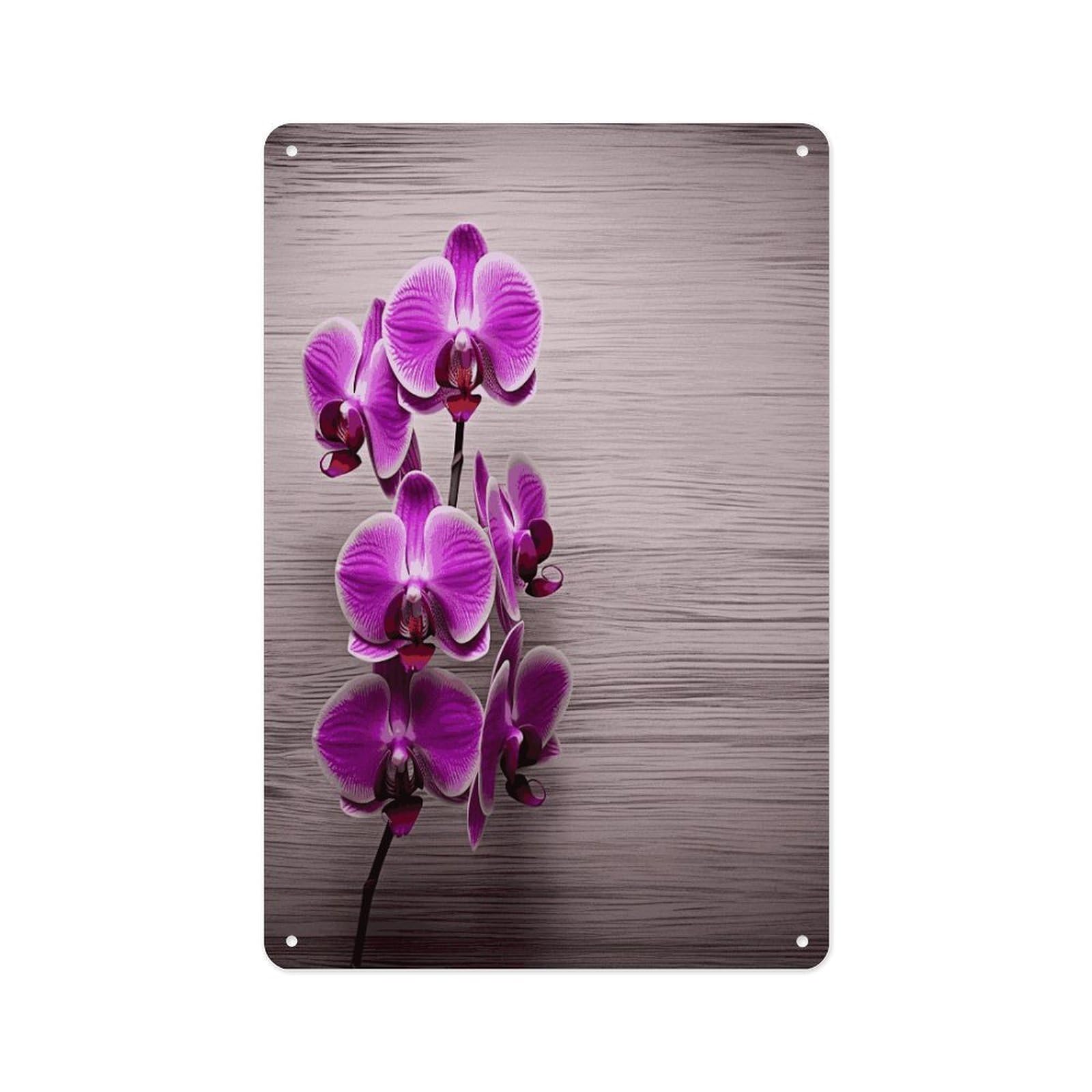 Fekiloot Style Orchid Wall Decor Metal Signs Tin Signs Poster