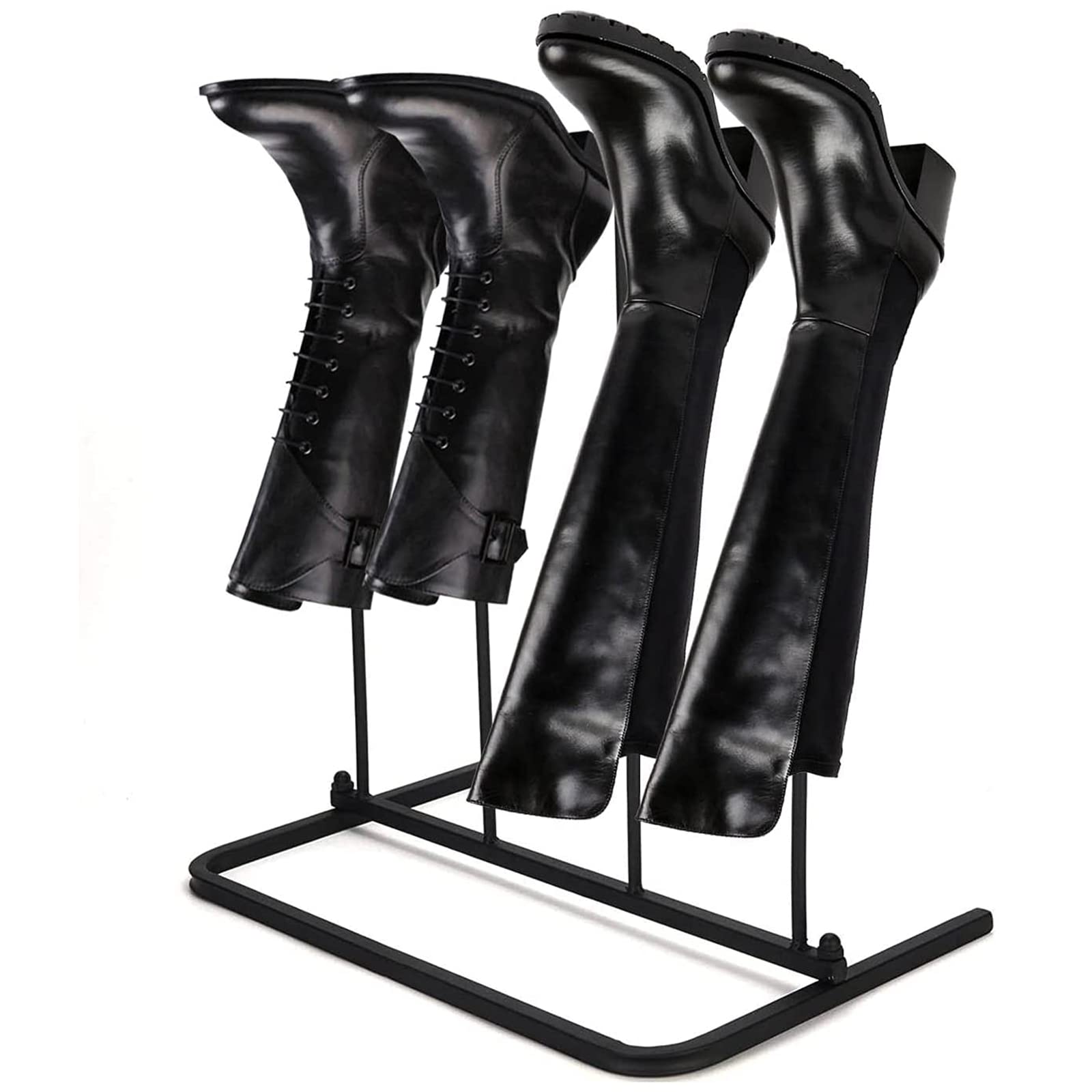 YORKING 2 Pairs Boot Shoe Rack Iron Rack Boots Holder Stand Storage Boot Rack Outdoor Boot Trees Black