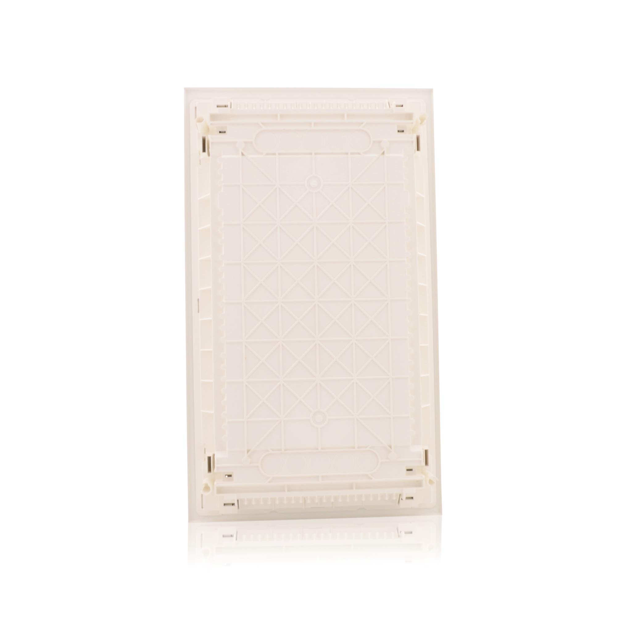Intratec boîtier multimédia et tableau de distribution combiné encastré, IP30, 592 x 346 x 92 mm, 1 rangée, 12+2 modules, porte en acier blanc RAL 9003, répartiteur de communication