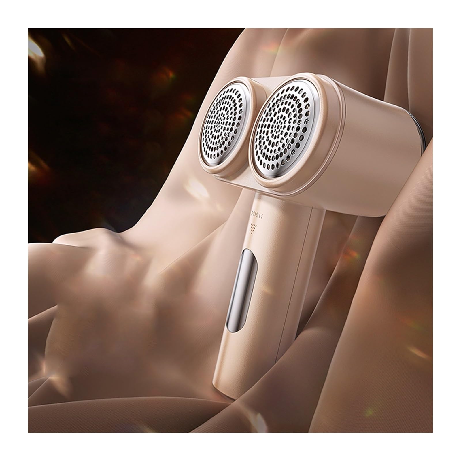 Levapelucchi Elettrico Levapelucchi elettrico portatile a doppia testa Il rasoio senza fili for maglioni rimuove il rasoio for vestiti Levapelucchi (Color : Beige 2 Blades)