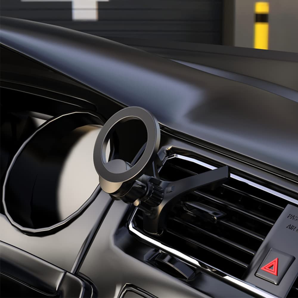 YIEDDE Supporto Auto Per Bocchette Rotonde – Rotazione 360°, Antigraffio E Presa Sicura, Compatibile Con Mercedes, BMW, Mini, Fiat E Tutti Gli Smartphone