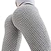 OMKAGI Sexy Butt Lifting Workout Leggings for Women Textured Booty High Waist Yoga Pant(S,0-Grey)