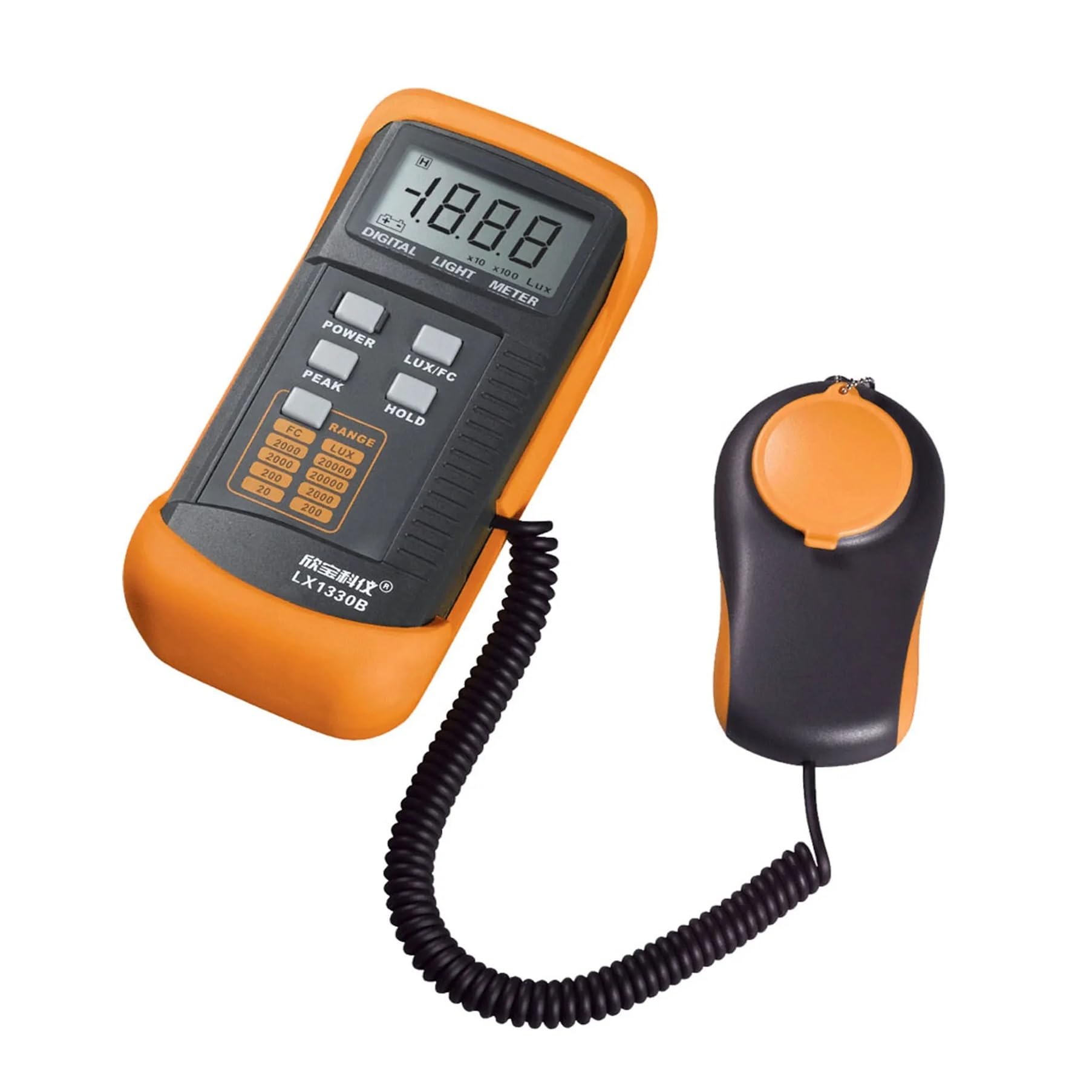 JVDDI Digital Light Tester Light Meter LX1330B High Accuracy Digital Lux 0.1~200,000Lux Precision Instrument Detect Intensity Hold Function
