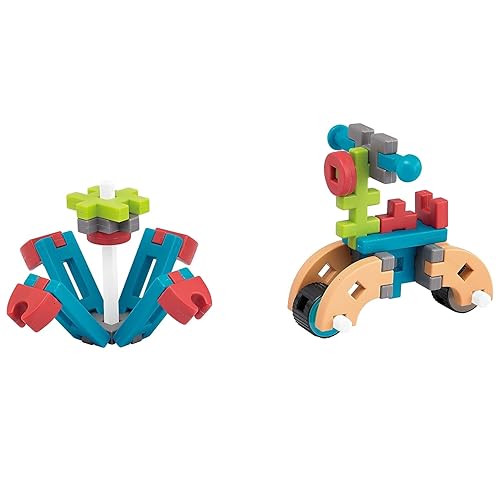 Miniatura 2 de edxeducation Fun Blocks - Juego de actividades para niños, 83 piezas, 19 formas, juguete de construcción para niños, 16 tarjetas de actividades