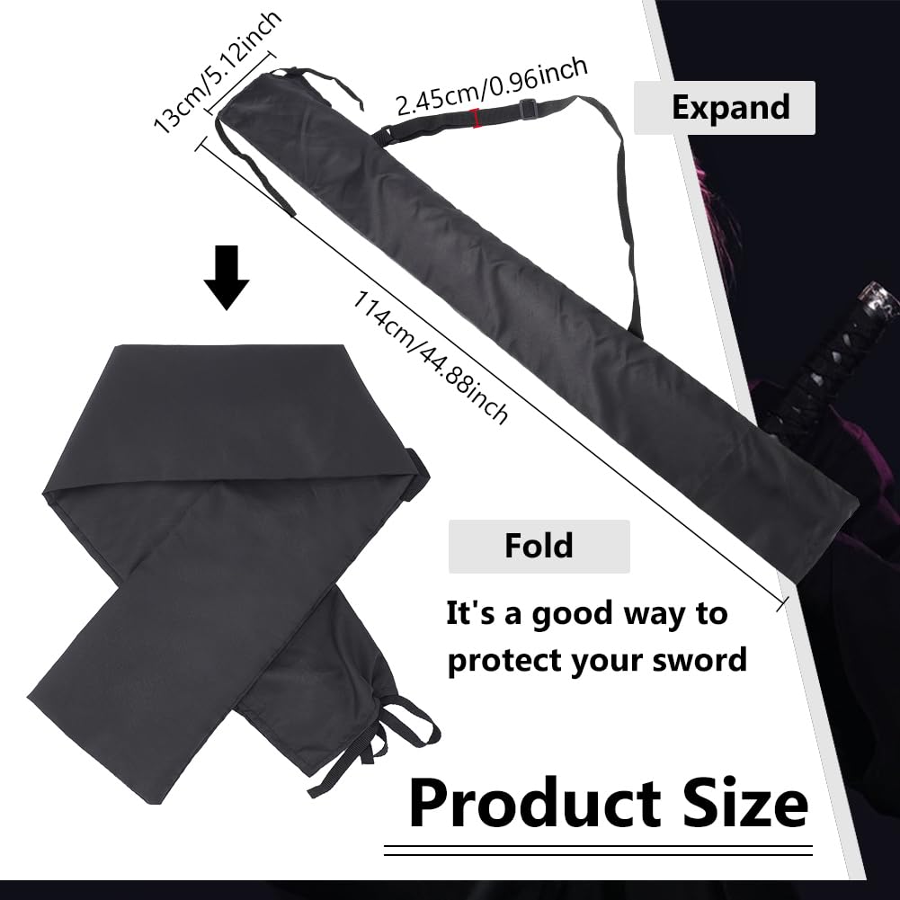 NBEADS 2 pz Borse per Spada, Borsa per Spada In Pelle PU Da 114x13cm Borsa per Il Trasporto di la Spada con Tracolla per Il Trasporto di la Spada per Il Costume Cosplay Samurai Festa di Halloween