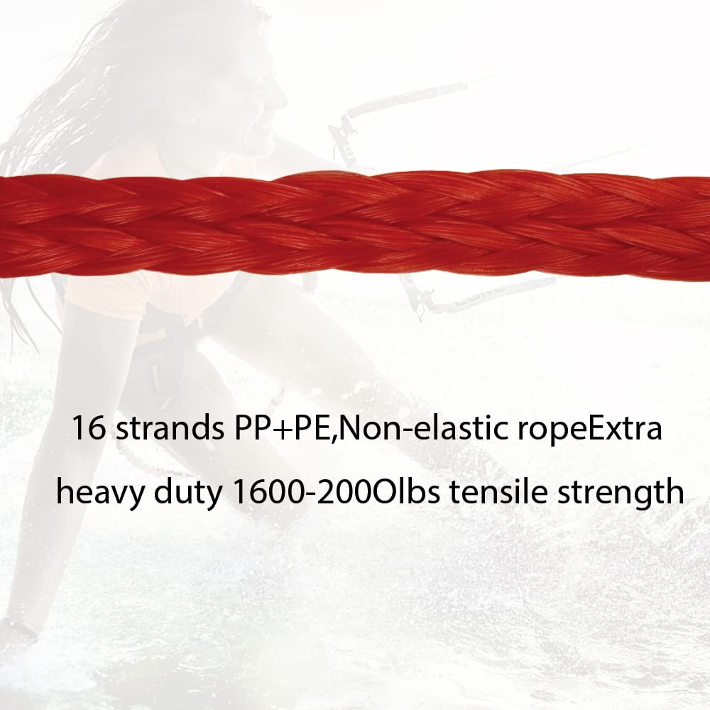 Combo de Cuerda y Asa de Esquí Acuático Flotante de 2 Secciones 7,3 m/24 pies