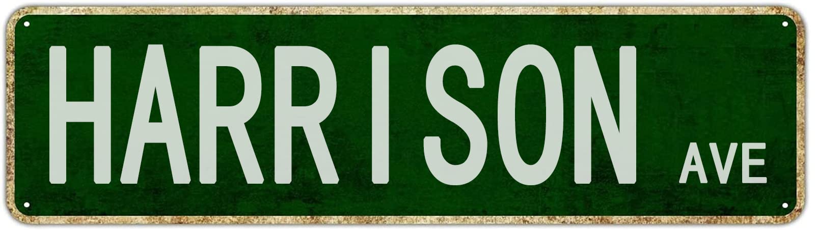 Harrison Ave Retro Tin Signs Aluminum Metal Sign for Women Men Home Kitchen Garden Wall Coffee Decor 4x16 Inch