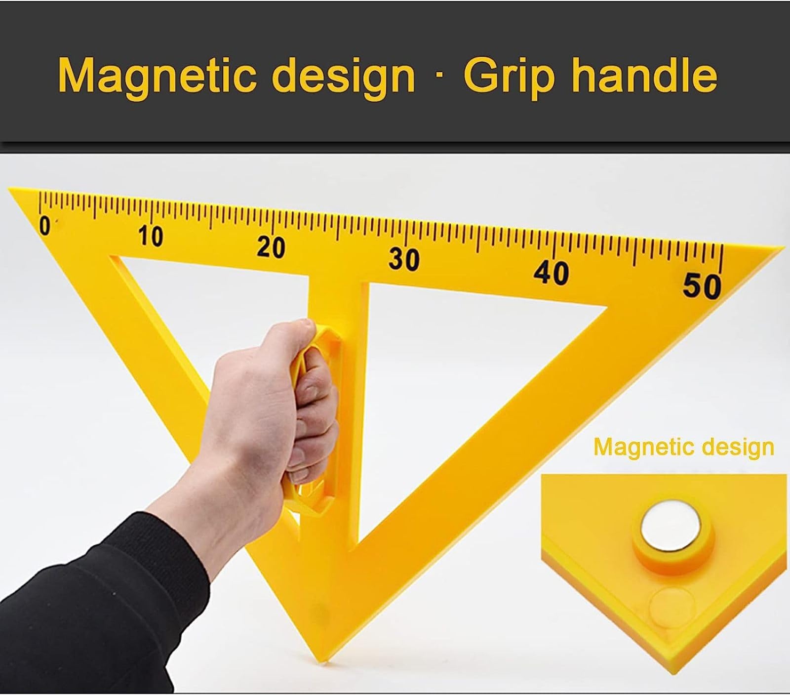 Set di righelli magnetici per geometria, da attaccare direttamente alla lavagna per insegnanti scolastici