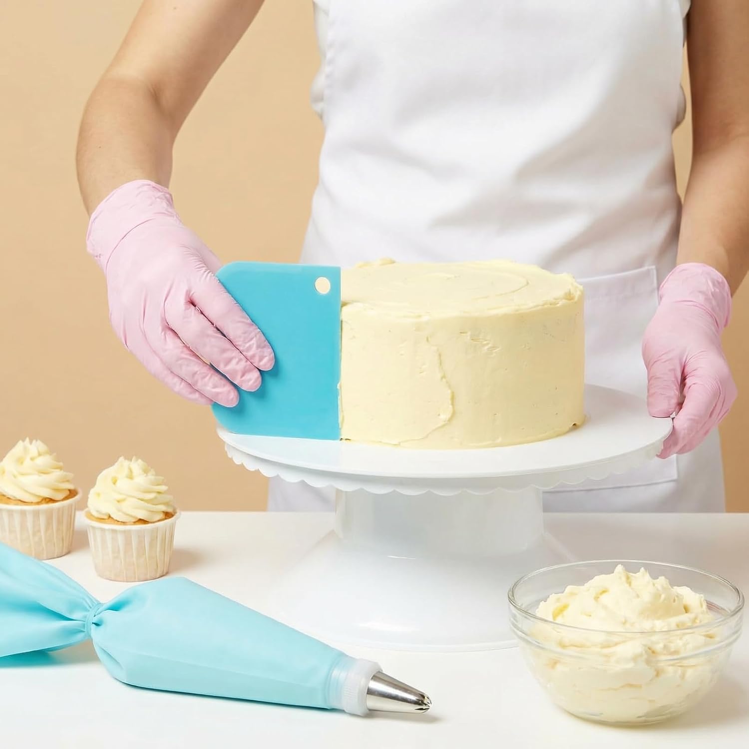 21Pc Piping Bags Set,2 Reusable piping Bags, cake decorating kit