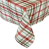 Newbridge Country Rustic Harvest Plaid Autumn and Thanksgiving Fabric Tablecloth, Fall Spice and...