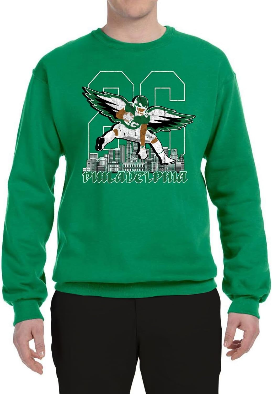 Wild Bobby PHI Crewneck Sweatshirt – Unisex Fantasy Football Sports Fan Pullover | Soft Cotton Blend Graphic Sweatshirt