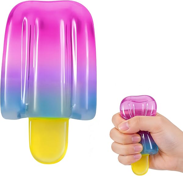 Ice Cream Squeeze Squishy Toys, Summer Sensory Stress Relief, high-Pressure Relief, Gentle Compression, Suitable for Relaxation, Adult use in Offices and at Home (1pc) - 1
