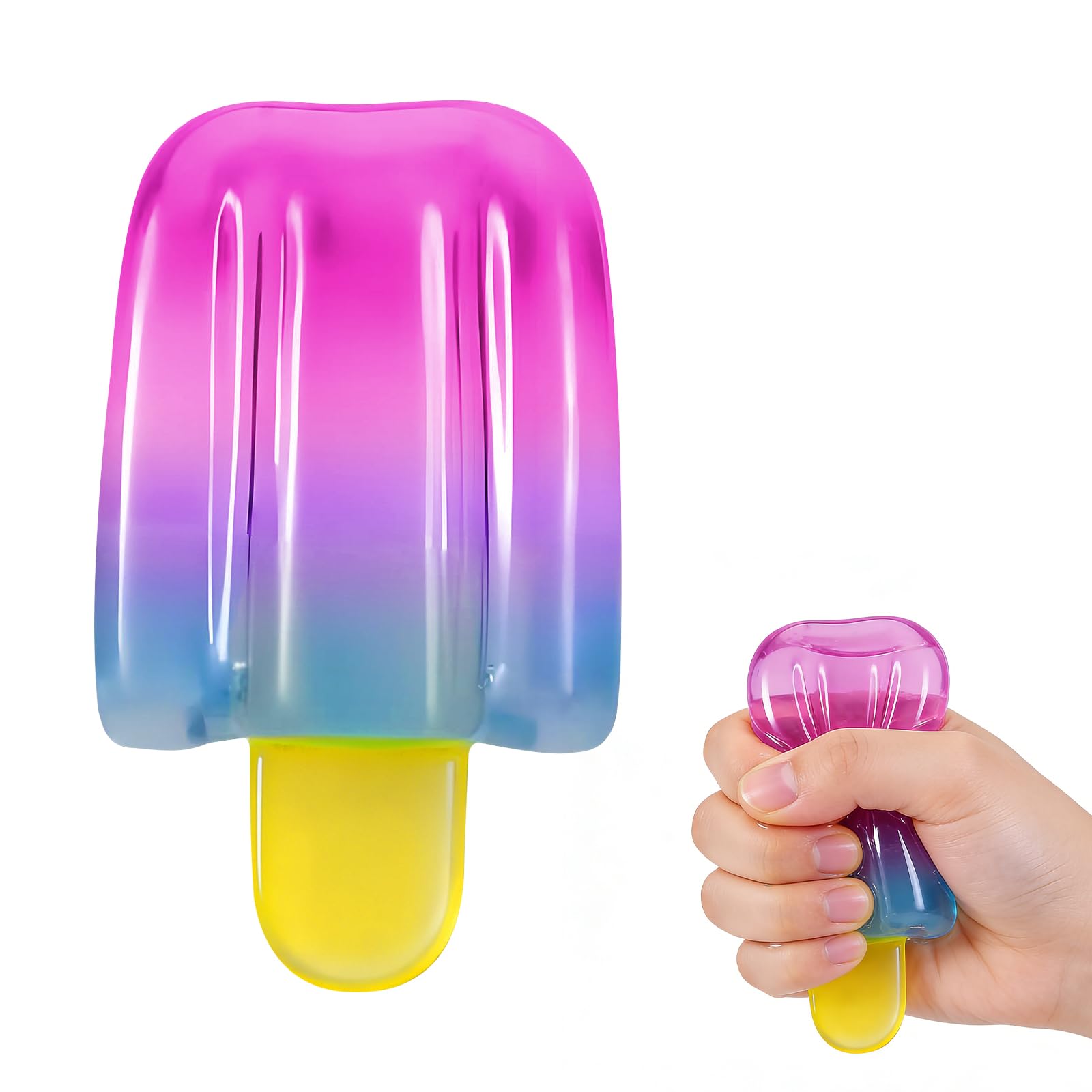 Ice Cream Squeeze Squishy Toys, Summer Sensory Stress Relief, high-Pressure Relief, Gentle Compression, Suitable for Relaxation, Adult use in Offices and at Home (1pc)