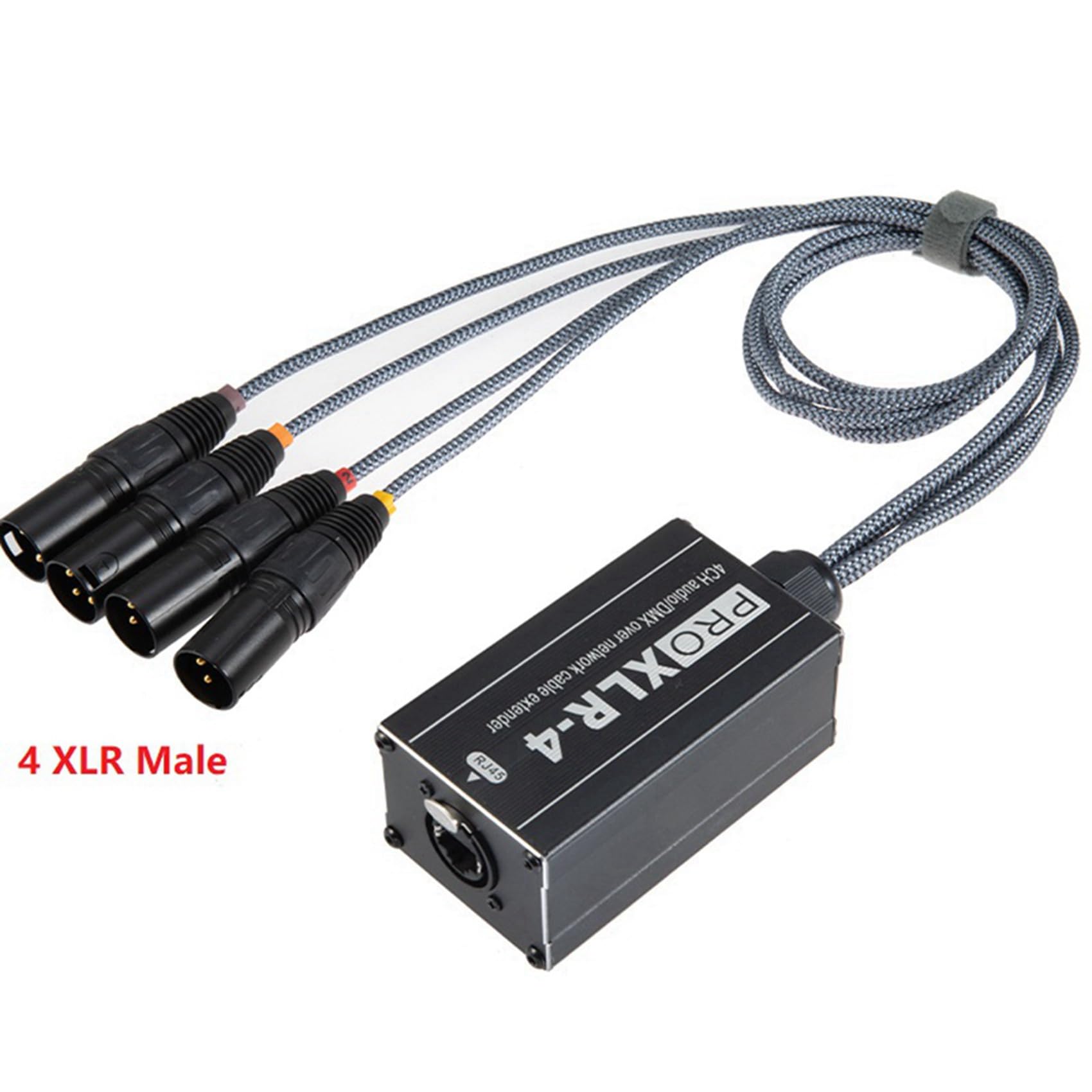 2 Paio XLR/Femmina 4 Canali Snake 3 Pin XLR/Un Ethercon RJ45 Cat5/Cat6 Extender Ethernet per Palco dal, Nero